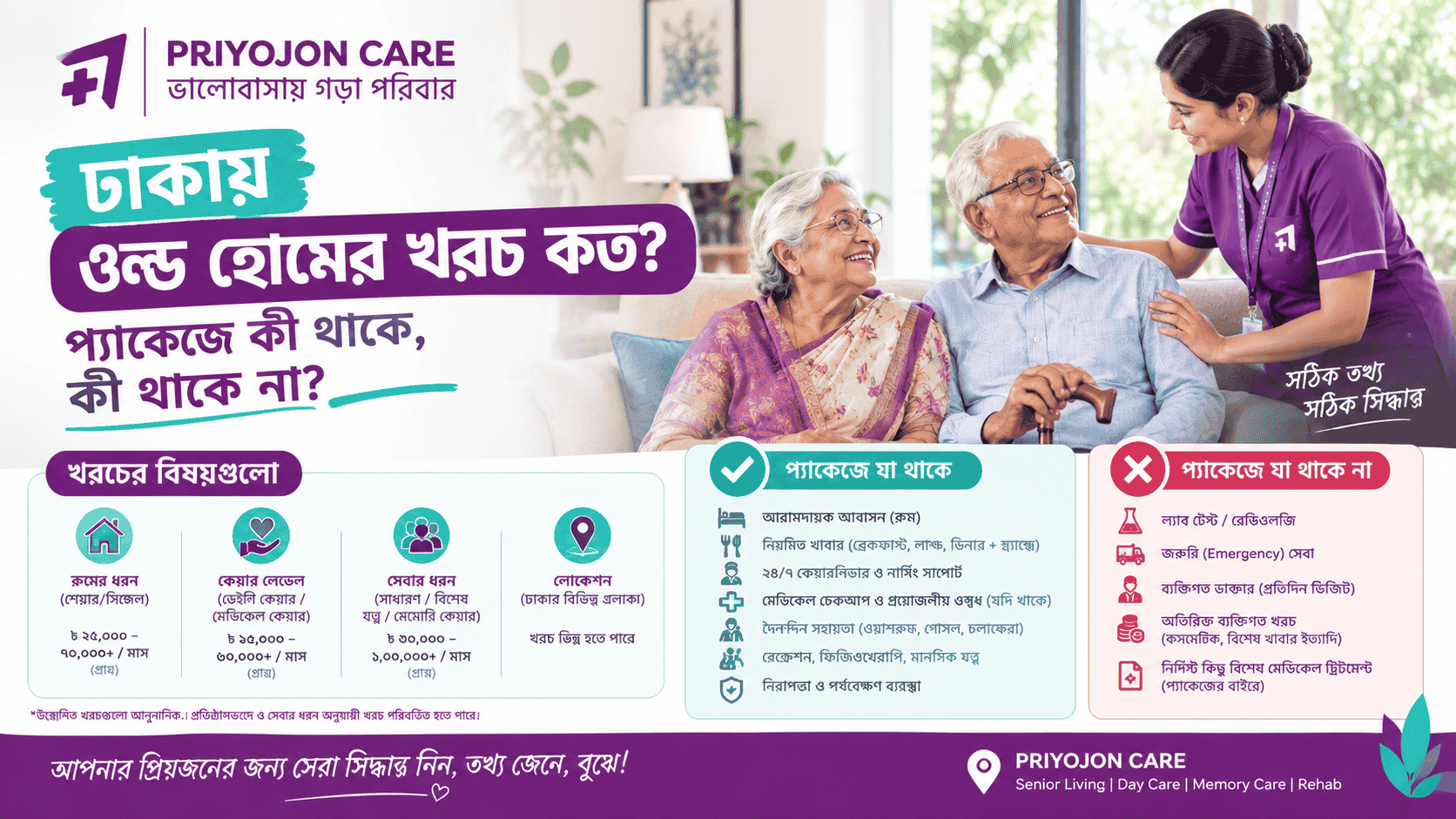 ঢাকায় ওল্ড হোমের খরচ কত? প্যাকেজে কী থাকে, কী থাকে না